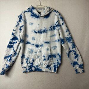 Broken‎ Promises hoodie sz Medium blue white Tie Dye Pullover unisex